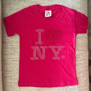 Kids Pink/Red I ❤️ NY T-Shirt
